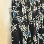 Cinq à Sept CINQ A SEPT Deirdre Dress Sz 4 Navy Floral Ruffles Tiered Bell Sleeve Baby Doll Photo 3