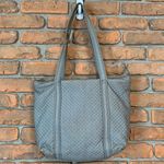 Vera Bradley  Quilted Tote Bag Purse Diamond Stitch Canvas Floral‎ Lined Gray Photo 3