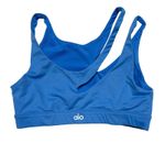 Alo Yoga  Peak Bra Small Blue Keyhole Crop Top Light Support 4-Way Stretch EUC Photo 1