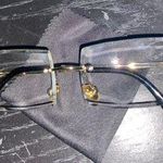 Square Fashion Glasses Gold Photo 0