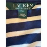 Ralph Lauren Lauren  on/off shoulder cotton blue/cream striped‎ dress. XL. NWT Photo 7