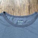 Dylan 100% cotton boho grey waffle trimmed short sleeve tshirt size M Photo 1