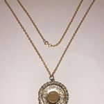 1893 Indian Head Penny CZ Rhinestone Pendant Vintage Gold Tone Boho Necklace Photo 7