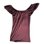 Rue 21 Womens size large Off the shoulder easy maroon ruffle mini dress new with tags Photo 4