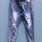 KanCan Women’s Plus Size 24 High Rise Acid Wash Destructed Released Hem Blue Photo 1