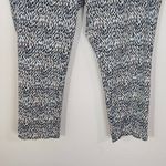 Jessica London Blue and Black Pull-on Pants Size 20W Stretch Cropped Pants Photo 2