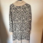 Loft  Cream and Black Turtleneck Sweater with‎ Elegant Trim Photo 2