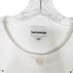 Breckenridge VINTAGE White Embroidered Cherry Print Button Front Cardigan Large Photo 1