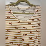 NWOT Serengeti Size 2X Mustard Stripe Red Fox Long Sleeve Crew Neck Tee Shirt Gold Photo 1