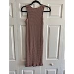 Gap Y2K Women's Striped Tank Dress Fitted ribbed Midi Dress Large Summer Photo 5