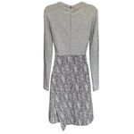 Stella McCartney  Wool Blend Asymmetric Houndstooth‎ Dress Sz 42 Long Sleeve Photo 4