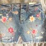 American Eagle Outfitters embroidered denim skirt Size 4 Photo 0