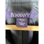 Roamans Womens Floral Embroidered Bomber Jacket 18/20 Black Full Zip Size undefined Photo 1