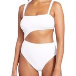 Shade & Shore  Ribbed Cut-Out One Piece Swimsuit Medium Photo 0