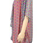 LuLaRoe Womens Kimono Shawl Shrug Wrap Sheer Geo Print Fringe Trimmed Small Photo 4