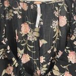 Free People Ruched V-neck Floral crop top black xs Photo 1