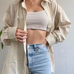 vintage oversized tan button up Size XL Photo 0