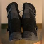 Aquatalia women black suede platform waterproof wedge Christy boots Size 8 Photo 3