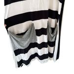 Alembika Black and White Striped TShirt Dress Size 10 Photo 4