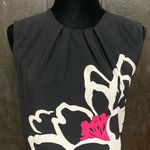 Voir Voir. black dress with white & pink flowers - Size 8 Photo 3