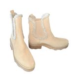 Calvin Klein NEW Anissa Lug Sole Block Heel Cozy Faux Fur Chelsea Winter Boot Photo 10