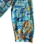 Talbots Sailboat Coral Nautical Coastal 100% Cotton Button Down Cardigan Size L Photo 5