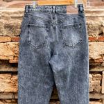 ZARA  high-waist mom fit jeans in a faded black or gray acid wash denim Photo 12