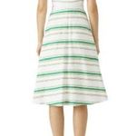 Hutch White Green Striped Marissa Full Skirt Sweetheart Neckline Dress Size 8 Photo 2