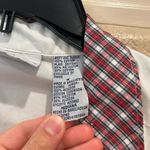 Vintage Bobbie Brooks Christmas Holiday Festive White Oxford Button Down Shirt Size M Photo 8