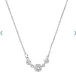 LC Lauren Conrad Cubic Zirconia Tri-Stone Short Necklace Photo 0
