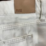 Paige  Women's Frayed Hem White Jean Shorts Photo 5