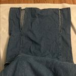 Denim Floral Embroidered Dress Blue Size XL Photo 1