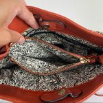 Rebecca Minkoff Swing Purse Double Chain Leather Burnt Orange Shoulder Bag Photo 6