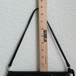 Brighton Empress Black Croc Patent Leather Silver Flower Wristlet Mini Shoulder Photo 7