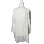 Ellen Tracy  Womens Top White Boho Blouse With Embroidered Detail Size M Photo 2