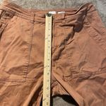 A New Day  Pants Womens 12 Stretch Rust Orange Cargo High Rise Tapered Ankle Photo 4