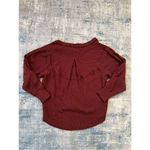 Free People NWT!  Oversized OG Long Sleeve Top in Cherry Cola XS Photo 2