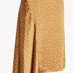 Vince NWT Polka Dot Draped Charmeuse Skirt (Plus Size) 1X, HONEY Photo 5