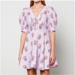 House of Harlow 1960 Women's Linen Blend Puff Sleeve Mini Dress Black Size 4 Photo 7