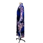 Oscar de la Renta  Neiman Marcus Maxi Kimono Kaftan Dress Floral Blue Purple XL Photo 6