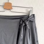 White House | Black Market WHBM gray satin side tie tapered ankle pants Size 2 Photo 7