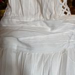 Cupshe  White Plunging Smocked Waist Cover Up Dress Crochet Lace Trim Size XL Photo 4