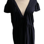 CF collection NWT cap sleeve V neck ruffly flowy hem Black Size 3X Photo 0