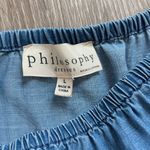 Philosophy Dress Womens Large Blue Floral Embroidered Boho Western Festival Photo 6