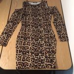 Venus New Womens Sexy leopard print Dress Cold Shoulders Stretchy Soft Size XS Photo 0