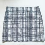Loft White & Black Stripe Patterned Mini Skirt Size 14 Photo 1
