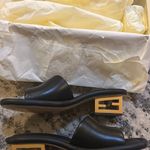 Fendi Lamb Leather Mule Slide size 38 Photo 5