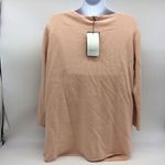 ZARA Long Sleeve Lagon Look Ribbed Knit Sweater w/Chiffon Showing Underneath-L Photo 2