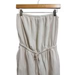 EXPRESS  Womens Strapless Linen Blend Jumpsuit Wide‎ Leg cropped Size Medium Photo 1