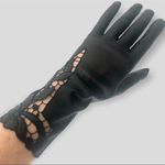 🆕 Genuine Leather Gloves w/Crochet Insert 💥 Black Photo 7